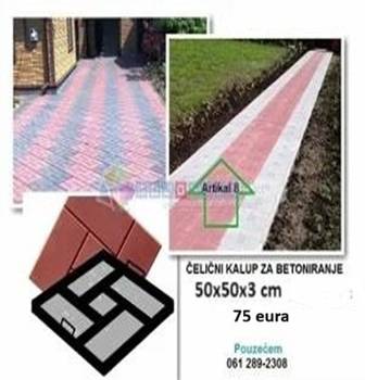 Metalni kalupi za betoniranje dvorišta