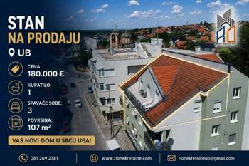 Na prodaju četvorosoban stan kod crkve na Ubu