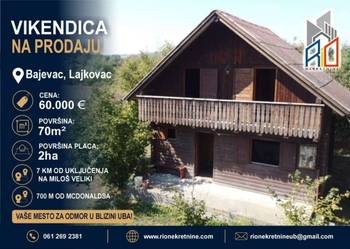 NA prodaju! Prelepa vikendica u Bajevcu kod Lajkovca